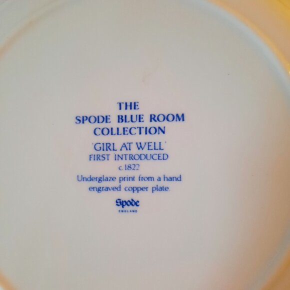 Set of 4 Spode Blue Room Collection Transfer Ware Plates, 9 1/4" - Picture 7 of 10
